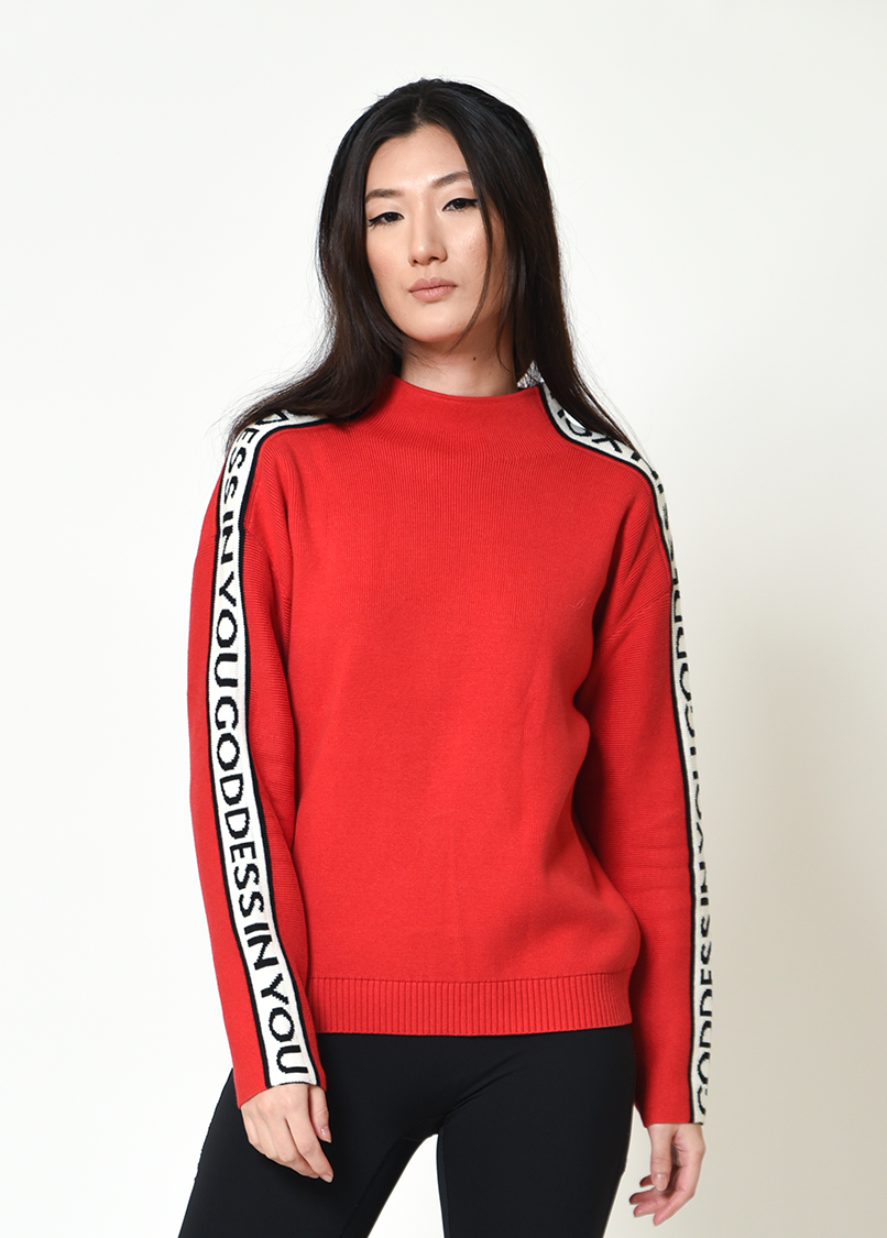 GODDESS IN YOU SWEATER - RED