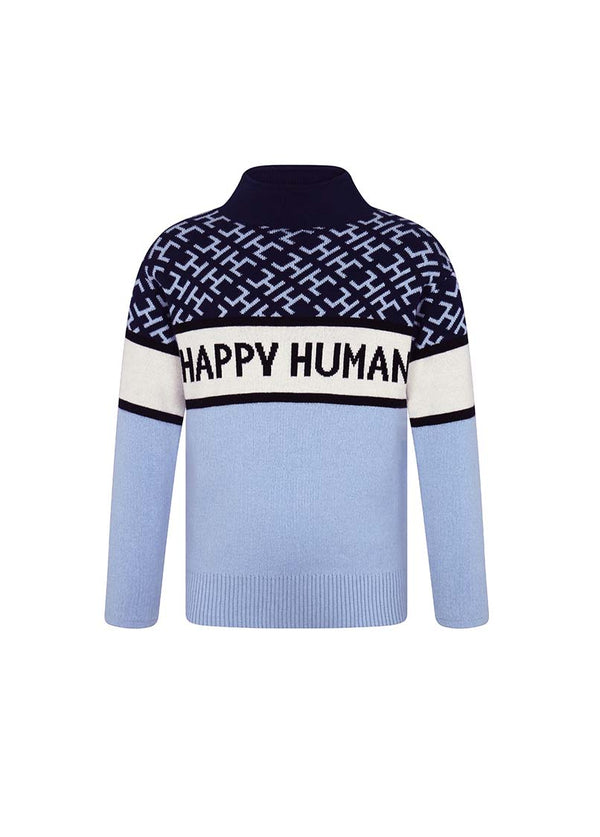 INNER GODDESS HC MONOGRAM SWEATER - BLUE - Hera Concept