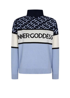 HAPPY HUMAN HC MONOGRAM SWEATER - BLUE